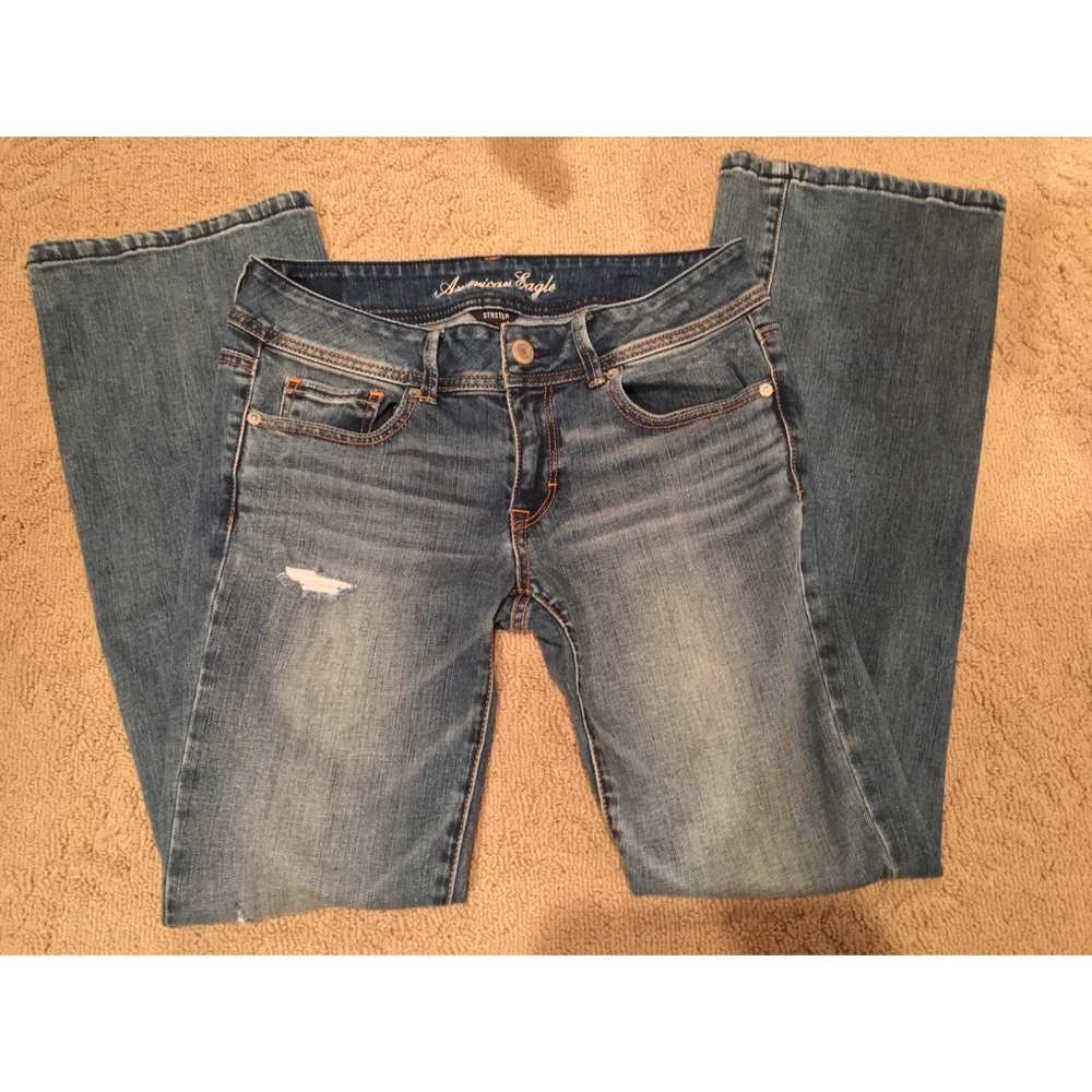New American Eagle Distressed Flare Jean